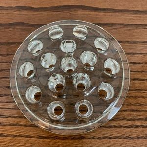 Vintage Glass 16-hole Flower Frog